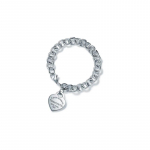 TIFFANY &CO &Scaron;irdelės žymos serija &Scaron;irdies formos pakabuko apyrankė Moteri&scaron;ka Sidabrinė 60107580-Sidabrinė F sidabras