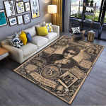 Bob Dylan Folk Rock Legendos Kilimas, tinkamas kaip neslystantis kilimėlis svetainės ar miegamojo sofai 120x160cm( 47x62in )