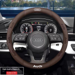 2026 Kar&scaron;tas automobilio neslystantis kvėpuojantis zom&scaron;inis vairo užvalkalas, skirtas Audi A3 A4 A5 A6 A7 A8 Q1 Q2 Q3 Q5 Q7 Q8 S3 S4 S5 S6 RS3 RS4 RS5 TT