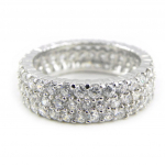 Bague Argent 'Pour La vie' Blanc