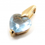 Les Tr&eacute;sors De Lily [B9830] - Pendentif Plaqu&eacute; Or 'Coeur Pur' Turquoise auksas