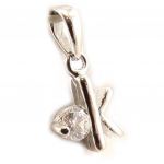 Les Tr&eacute;sors De Lily [C4609] - Pendentif Argent 'OK' Blanc balta
