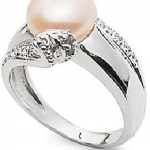 Bague Argent 'Amanda' Ros&eacute;