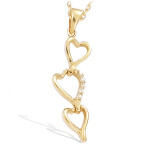 Les Tr&eacute;sors De Lily [H0429] - Pendentif Plaqu&eacute; Or 'Love' blanc dor&eacute; - 3x1 cm auksas