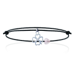 Les Tr&eacute;sors De Lily [J0828] - Bracelet Argent 'Tr&egrave;fle' noir argent&eacute; - 10 mm juoda