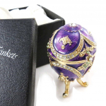 Les Tr&eacute;sors De Lily [J3297] - Coffret &agrave; Bijoux 'Oeuf des Tsars' violet