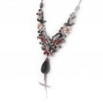 Les Tr&eacute;sors De Lily [J8471] - Collier Cr&eacute;ateur 'Scarlett' rouge noir raudona