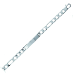 Les Tr&eacute;sors De Lily [P9951] - Gourmette Homme Argent 'Adam' argent&eacute; (rhodi&eacute;) - 21 cm 8 mm