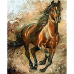 Visas 5D &bdquo;pasidaryk pats&ldquo; deimantinis pie&scaron;imas animacinis filmas &bdquo;Animal Horse&ldquo; mozaikos siuvinėjimas kryželiu namų dekoras Rankų darbo 25x30cm