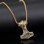 Thor Hammer karoliai skandinavų vikingų dievo pakabukas Thor mitologijos pakabukai papuo&scaron;alai vyrams dovanos auksas