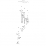 Meilės angelas Cupid Wind Chime Fahion Gift Home Tube