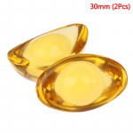 2vnt Citrino luitas Pinigų turtas Feng Shui kinų senovės aukso luito talismanas 30mm (2Pcs)