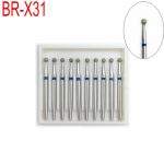 10 vnt Deimantinių dantų kapų grąžtai, skirti didelės spartos rankinio įrankio rankenai 1,6 mm odontologo dantų poliravimo įrankiai BR-X31