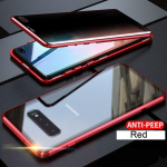 Privatumo apsaugantis nuo blizgesio metalinis magnetinis dvipusis stiklo dėklas, skirtas Samsung S20 S21 S10 S9 S8 Note 20 10 9 8 Plus Ultra A71 A51 A70 Galaxy S10