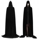 Suaugusiųjų Helovino aksominis apsiaustas su gobtuvu Viduramžių kostiumas ragana Wicca vampyras Helovino kostiumas, suknelė, paltai, 7 spalvos L