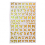 1 lapo nagų lipdukas plonos tekstūros 3D saugus gražus drugelio manikiūro lipdukas fotografijai 3 auksinė