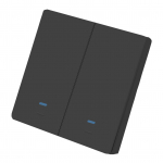 &bdquo;Wi-Fi Smart Switch&ldquo; &scaron;viesos jungiklio mygtuko valdymas balsu, nuotolinio valdymo pultas, jutiklinis valdymas suderinamas 2 Gang juoda