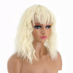 MERISIHAIR Moteri&scaron;ki natūralūs trumpi garbanoti plaukai su kirpčiukais Corn Wave plaukų priauginimai sintetinio pluo&scaron;to plauku pie&scaron;inys vakarėliui kasdieniniam naudojimui