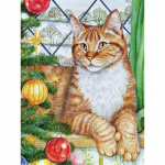 5D &bdquo;pasidaryk pats&ldquo; deimantų tapybos rinkinys Gėlės ir katės Deimantinis siuvinėjimas Kalnų kri&scaron;tolų dekoracijos namams Round 20x30cm