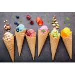 Diamond Painting Full Drill Square/Round Colour Ice Cream Diamond Art Embroidery Food Landscape Home Decoration Full Round 20x30CM