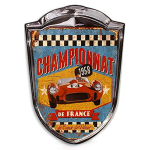 Les Tr&eacute;sors De Lily [A1126] - Plaque m&eacute;tal r&eacute;tro 'Championnat de France' 1958 - 35x25 cm mėlyna