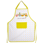 Les Tr&eacute;sors De Lily [A2440] - Tablier de cuisine coton 'Chouettes' blanc multicolore (le bio c'est chouette ! ) - 90x70 cm