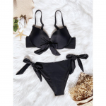 5 spalvų mazgas Push Up bikini maudymosi kostiumėlis, moteri&scaron;kas maudymosi kostiumėlis, moteri&scaron;kas dviejų dalių bikinio rinkinys su liemenėlės kau&scaron;eliu maudymosi kostiumėliu