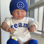 24 colių tikrovi&scaron;ka 3D oda, atgimusi berniuko lėlė žaislas rankų dažai, mink&scaron;tas silikonas mergaitei, tikrovi&scaron;kas audinys kūnui mažyliui Art Bebe dovana