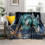 3D Drakono Metimo Antklodė Mink&scaron;ta Patogi Sofos Antklodė ir Metimas Flanelinės Antklodės Suaugusiems 75x90cm
