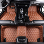 Pasirinktiniai 5 vietų automobilio grindų kilimėliai, skirti BMW 5 serijos E39 E60 F10 G30 F90 Gran Turismo F07 5 Touring E39 E61 F11 G31 automobilių grindų kilimėliams 2017 m. AS6-brown brown