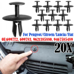 20X buferio ratų arkos apsaugos nuo purslų spaustukai 6997T2 699783, skirti Peugeot 206 207 307 308 3008 Citroen C2 C3 C4 C6 C8 Fiat Scudo Ulysse