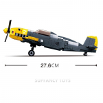 289 vnt. Antrojo pasaulinio karo kariniai Vokietijos armijos oro pajėgų BF-109 naikintuvo modeliai statybinių blokų rinkiniai rinkinys &bdquo;pasidaryk pats&ldquo; kūrėjas, kaladėlės vaikams, žaislai