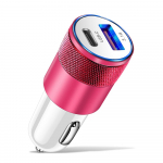 3.1a automobilinis įkroviklis Greitas įkrovimas 3.0 tipo C greito įkrovimo telefono adapteris, skirtas iPhone 13 12 11 Pro Max Redmi Huawei Samsung S21 S22 juoda