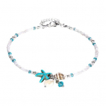 Boho Lady karoliukais papuo&scaron;tas Starfish Charm basomis basutėmis pėdų grandinėlė kulk&scaron;nies apyrankė
