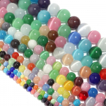 Spalvingi mai&scaron;omi opaliniai apvalūs palaidi akmens karoliukai papuo&scaron;alams gaminti &bdquo;pasidaryk pats&ldquo; žavinga apyrankė 15 colių sruogos 4/6/8/10/12 mm Dia 6mm