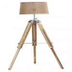 Medinis trikojis grindų lempa Nautical Floor namų dekoravimo lempa su gaubtu, lempute
