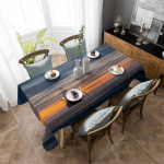 Saulėlydžio jūros juodojo laivo staltiesės atostogų dekoras vandeniui atsparios stačiakampės staltiesės Vestuvių dekoro stalo vir&scaron;elis 4pcs 33x48 Table mat