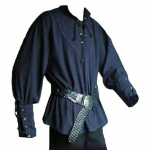 Stovi apykaklė ilgomis rankovėmis Vyri&scaron;ki mar&scaron;kiniai Tvarstis Vienspalvis Helovino riterio mar&scaron;kinėliai Viduramžių drabužiai Cosplay kostiumas 3XL žalia