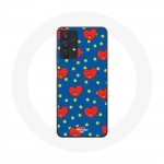 Coque pour Samsung Galaxy A32 5G BTS Bangtan Gar&ccedil;ons BT21 TATA de V Fond Bleu