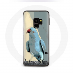 Coque pour Samsung Galaxy S9 Perruches perroquets Bleu