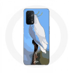 Coque pour Oppo A54 5G Cacato&egrave;s Perroquets blanc Oiseaux balta