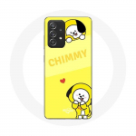 Coque pour Samsung Galaxy A52 BTS Bangtan BT21 Chimmy Jimin Fond Jaune