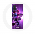 Coque pour Samsung Galaxy A71 BTS TinyTAN Animation Affiche RM Jin Suga J-Hope Jimin V Et Jungkook Mic Drop