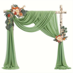&bdquo;Pasidaryk pats&ldquo; vestuvių vakarėlio fonas Dekoratyvinis tiulio &scaron;alikas Organza Romanti&scaron;kas vestuvių tiulio &scaron;ifono vakarėlio dekoravimas 75*300cm žalia
