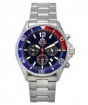 Orient Chronograph nerūdijančio plieno juodas ciferblatas saulės naro RA-TX0201L10B 200M vyri&scaron;kas laikrodis