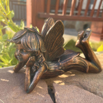 Angelo statulos namų dekoras Sodo elfo puo&scaron;mena darbalaukio ornamento skulptūra atostogų terasai