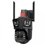 I&scaron;manusis namas 20MP 10K WIFI stebėjimo kamera penkių objektyvų belaidė lauko IP kamera 20x priartinimo optinė automatinio sekimo CCTV kamera PTZ