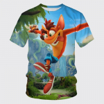 &bdquo;Crash Bandicoot&ldquo; 3D spausdinimas Vaikų vasaros mados laisvalaikio žaidimo mar&scaron;kinėliai Populiariausi animacinių filmų vaikų mar&scaron;kinėliai trumpomis rankovėmis L