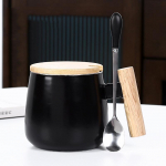 Paprastas juodai baltas mozaikinis keramikinis puodelis kavos puodelis vandens puodelis pieno puodelis didelės talpos