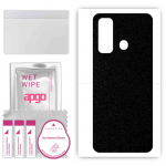 apgo Protective Skin Sticker for the back compatible with Tecno Camon 18T, Wrap Film, Foil, Vinyl - Pattern Matte Black